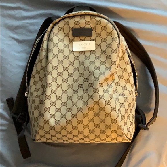 Gucci Monogram Supreme Brown Fabric Backpack - Picture 4 of 5